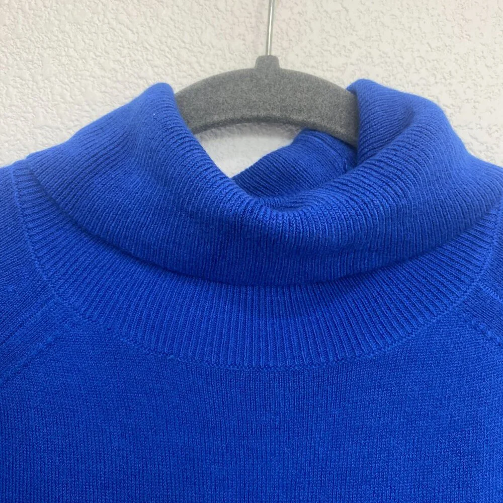Karen Scott Lux Turtleneck Luxsoft Deep Pacific Royal Blue 1X